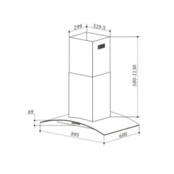 Colette Dunstabzugshaube 90cm 600m³/h EEK A Edelstahl Silber -Bestes Haushaltsgeräte Geschäft 10033776 yy 0011 logo Klarstein Colette Dunstabzugshaube 90 cm silber
