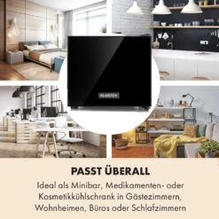 Frosty Mini-Kühlschrank EEC A Spiegelglastür 10 Liter Schwarz -Bestes Haushaltsgeräte Geschäft 10033836 de 0006 logo