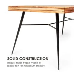 Vantor Esstisch Akazienholz Eisengestell 175 X 78 X 80 Cm Holz -Bestes Haushaltsgeräte Geschäft 10034035 yy 0006 logo Besoa Vantor Esstisch 175x78x80 cm