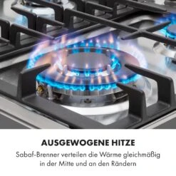 Ignito 4 Zonen Gaskochfeld 4-flammig Sabaf-Brenner Edelstahl Silber -Bestes Haushaltsgeräte Geschäft 10034110 de 0003 logo