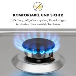Ignito 4 Zonen Gaskochfeld 4-flammig Sabaf-Brenner Edelstahl Silber -Bestes Haushaltsgeräte Geschäft 10034110 de 0005 logo
