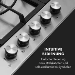 Ignito 5 Zonen Gaskochfeld 5-flammig Sabaf-Brenner Edelstahl Silber -Bestes Haushaltsgeräte Geschäft 10034111 de 0004 logo