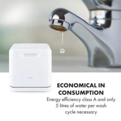 Aquatica Geschirrspüler Freistehend Installationsfrei 2 Gedecke 860W -Bestes Haushaltsgeräte Geschäft 10034126 yy 0009 logo Klarstein Aquatica Geschirrspueler weiss