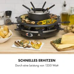 Fonduelette Raclette Und Fondue 1350W 1 Liter 38 Cm Ø Für 8 Personen 11 Fonduelette Raclette Und Fondue 1350W 1 Liter 38 Cm Ø Für 8 Personen -Bestes Haushaltsgeräte Geschäft 10034138 de 0005 logo