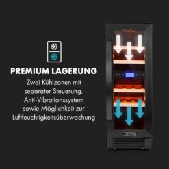 Vinovilla 17 Built-In Duo Weinkühlschrank 53l 17 Fl. 2 Zonen Glastür -Bestes Haushaltsgeräte Geschäft 10034154 de 0006 logo