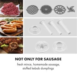 Kraftprotz Elektrischer Fleischwolf 700 W Kupfermotor Edelstahl -Bestes Haushaltsgeräte Geschäft 10034215 yy 0003 logo Klarstein Kraftprotz elektrischer Fleischwolf weiss