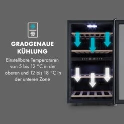 Vinamour 45 DuoWeinkühlschrank 2 Zonen 118 Ltr / 45 Fl 5-18 °C 14 Vinamour 45 DuoWeinkühlschrank 2 Zonen 118 Ltr / 45 Fl 5-18 °C -Bestes Haushaltsgeräte Geschäft 10034216 de 0005 logo