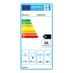 Simplica Dunstabzugshaube Einbau 52cm Abluft: 400 M³/h LED Edelstahl -Bestes Haushaltsgeräte Geschäft 10034255 energy label