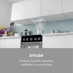 Simplica Dunstabzugshaube Einbau 52cm Abluft: 400 M³/h LED Edelstahl -Bestes Haushaltsgeräte Geschäft 10034255 yy 0003 logo Klarstein Simplica Dunstabzugshaube 52cm Edelstahl