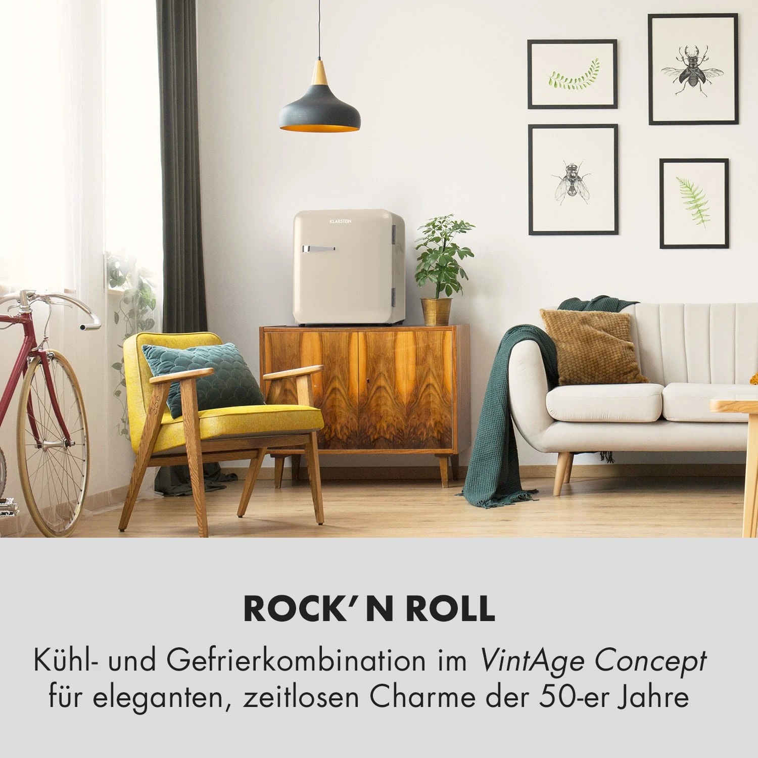 Audrey Mini Retro-Kühlschrank 48l 2 Ebenen 2 Audrey Mini Retro-Kühlschrank 48l 2 Ebenen – Bild 2