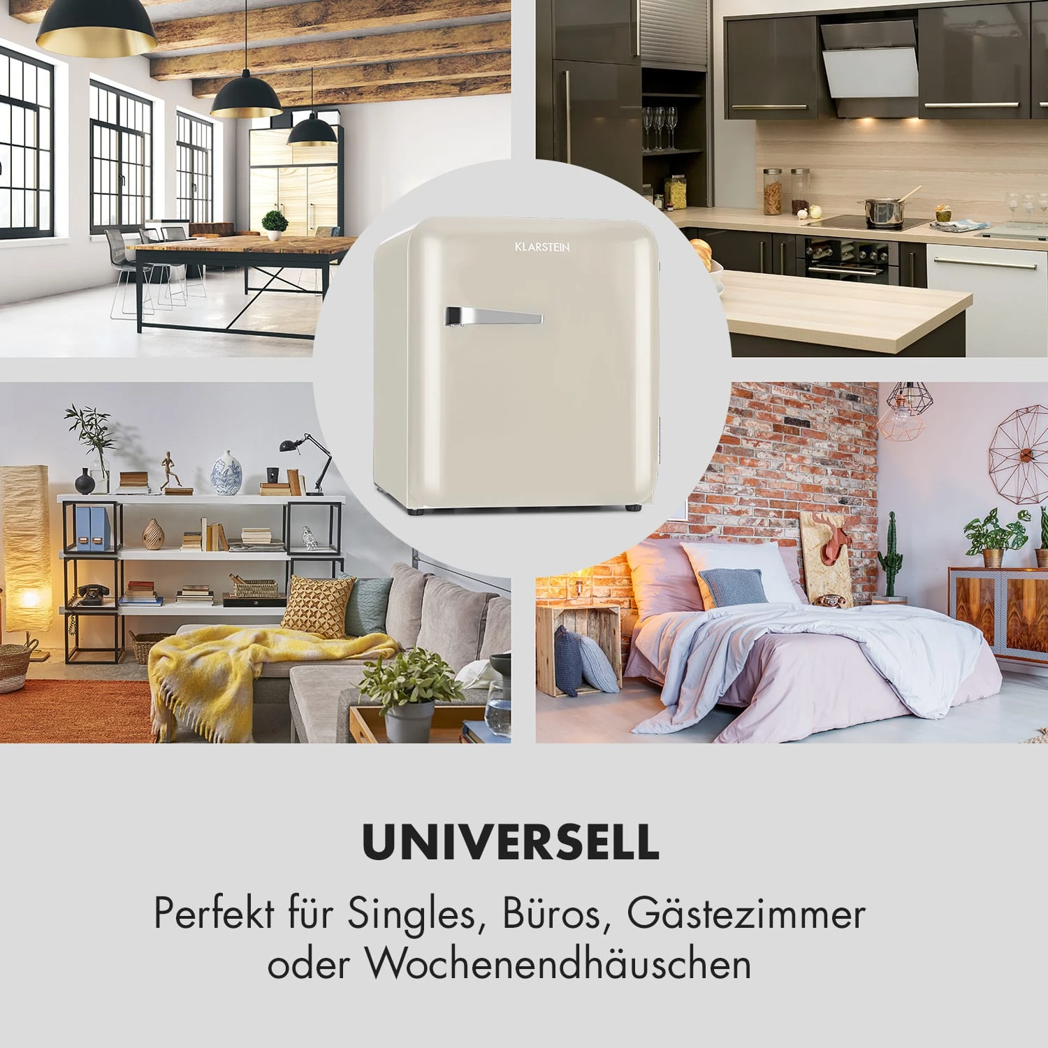 Audrey Mini Retro-Kühlschrank 48l 2 Ebenen 3 Audrey Mini Retro-Kühlschrank 48l 2 Ebenen – Bild 3