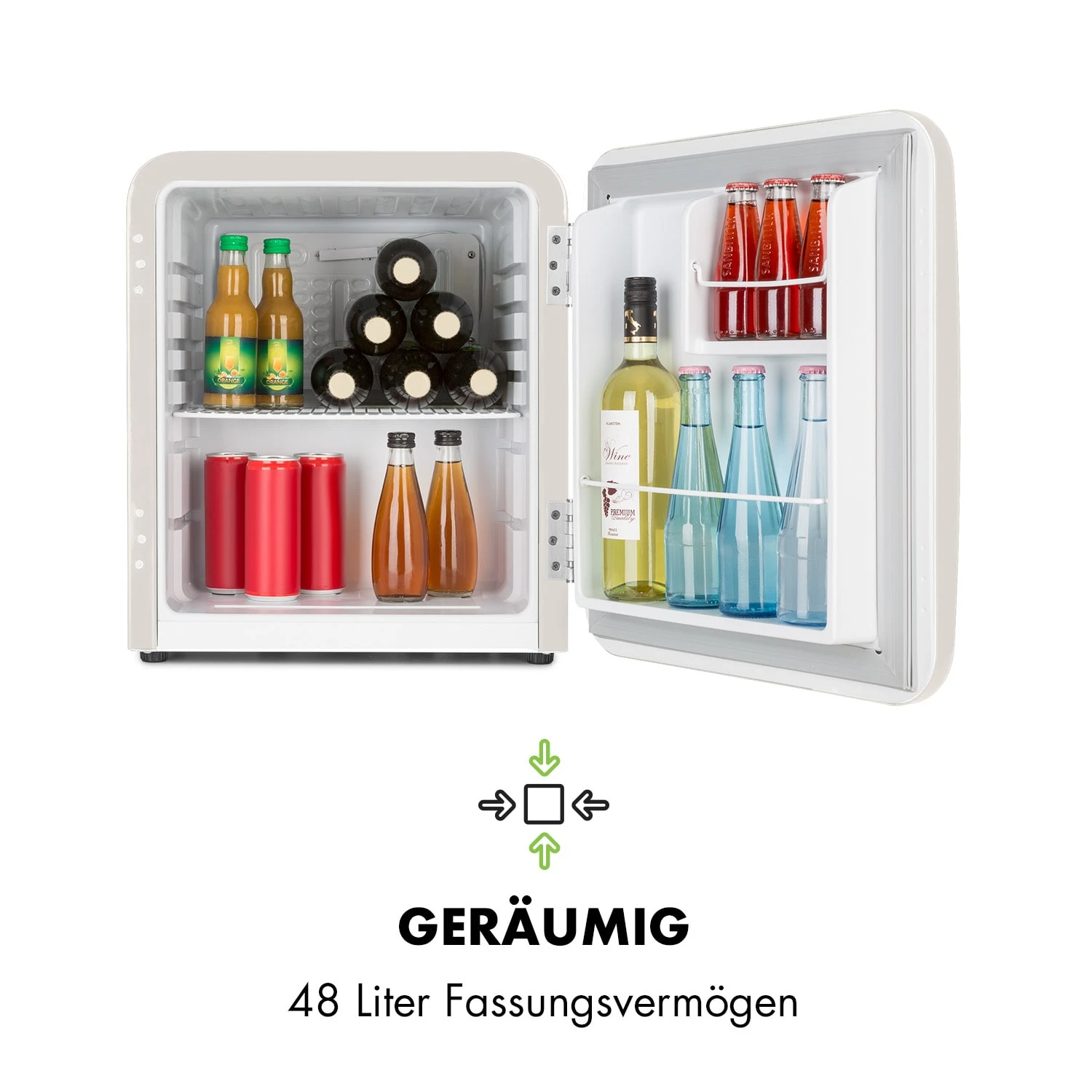 Audrey Mini Retro-Kühlschrank 48l 2 Ebenen 7 Audrey Mini Retro-Kühlschrank 48l 2 Ebenen – Bild 7