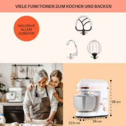 Bella Elegance Küchenmaschine 2000W/2,7PS/5,2 Ltr Edelstahl BPA-frei 11 Bella Elegance Küchenmaschine 2000W/2,7PS/5,2 Ltr Edelstahl BPA-frei -Bestes Haushaltsgeräte Geschäft 10034365 de 0005 usp
