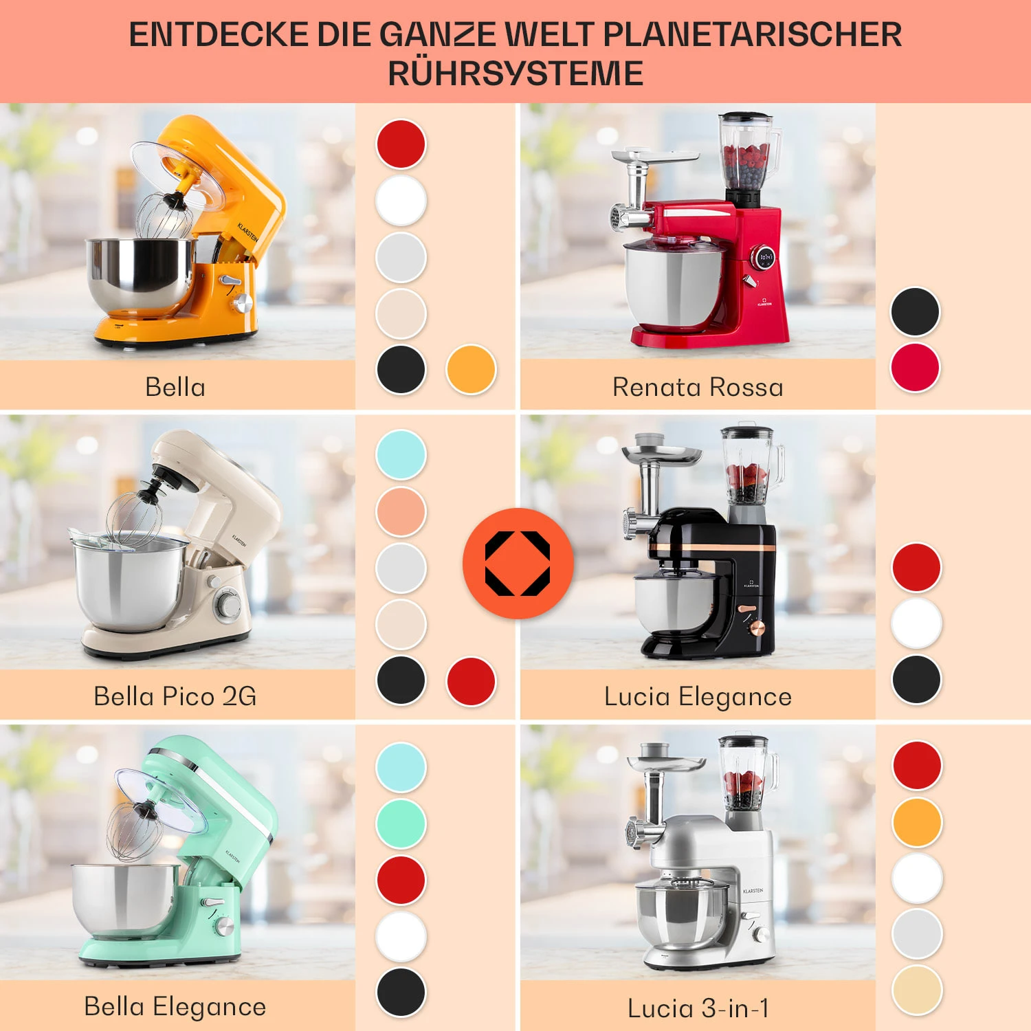 Bella Elegance Küchenmaschine 2000W/2,7PS/5,2 Ltr Edelstahl BPA-frei 7 Bella Elegance Küchenmaschine 2000W/2,7PS/5,2 Ltr Edelstahl BPA-frei – Bild 7