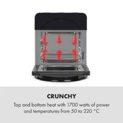 AeroVital Easy Touch Heißluftfritteuse 1700W 14l Timer 16 Programme Schwarz -Bestes Haushaltsgeräte Geschäft 10034452 yy 0003 logo Klarstein AeroVital easy touch Fritteuse schwarz