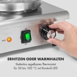 Wurstfabrik 600 Hot Dog Maker 600W 3 Spieße 5L 30-100°C Glas Edelstahl -Bestes Haushaltsgeräte Geschäft 10034454 de 0003 logo