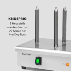 Wurstfabrik 600 Hot Dog Maker 600W 3 Spieße 5L 30-100°C Glas Edelstahl -Bestes Haushaltsgeräte Geschäft 10034454 de 0005 logo