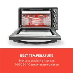 Masterchef 45 Mini-Backofen 45l 2000W 100-230 °C Timer Schwarz 10 Masterchef 45 Mini-Backofen 45l 2000W 100-230 °C Timer Schwarz -Bestes Haushaltsgeräte Geschäft 10034496 yy 0003 logo Klarstein Masterchef 45 Mini Backofen 45l schwarz
