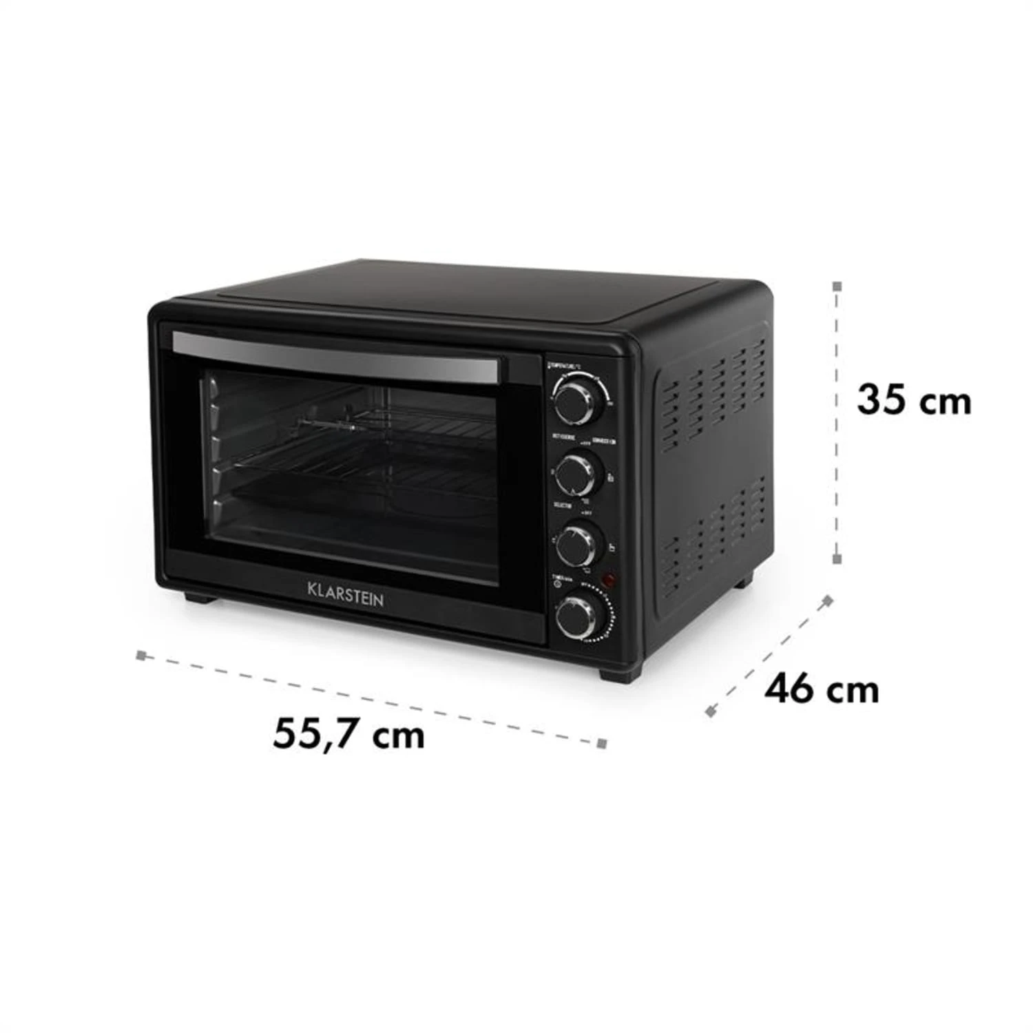 Masterchef 45 Mini-Backofen 45l 2000W 100-230 °C Timer Schwarz 8 Masterchef 45 Mini-Backofen 45l 2000W 100-230 °C Timer Schwarz – Bild 8