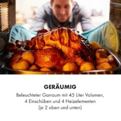 Masterchef 45 Mini-Backofen 45l 2000W 100-230 °C Timer Silber -Bestes Haushaltsgeräte Geschäft 10034497 de 0004 logo