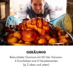 Masterchef 60 Mini-Backofen 60l 2000W 100-230 °C Timer Schwarz 12 Masterchef 60 Mini-Backofen 60l 2000W 100-230 °C Timer Schwarz -Bestes Haushaltsgeräte Geschäft 10034498 de 0004 logo