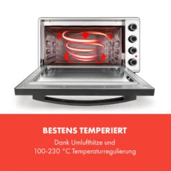 Masterchef 60 Mini-Backofen 60l 2000W 100-230 °C Timer Silber -Bestes Haushaltsgeräte Geschäft 10034499 de 0003 logo