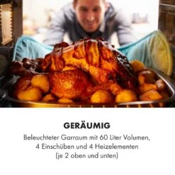 Masterchef 60 Mini-Backofen 60l 2000W 100-230 °C Timer Silber -Bestes Haushaltsgeräte Geschäft 10034499 de 0004 logo