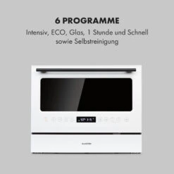 Azuria Geschirrspülmaschine 1380W 6,5L 6 Gedecke Schwarze Glasfront -Bestes Haushaltsgeräte Geschäft 10034510 de 0005 logo