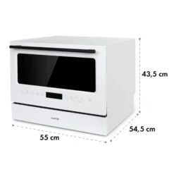 Azuria Geschirrspülmaschine 1380W 6,5L 6 Gedecke Schwarze Glasfront -Bestes Haushaltsgeräte Geschäft 10034510 yy 0011 logo Klarstein Azuria Geschirrspuelmaschine weiss