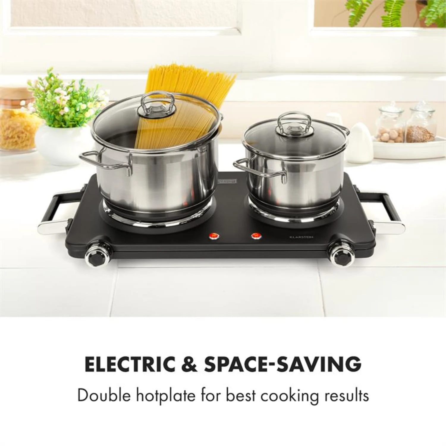 Cookorama Doppelkochplatte 1900-2250 W 150/180 Mm Ø 5 Stufen Schwarz 2 Cookorama Doppelkochplatte 1900-2250 W 150/180 Mm Ø 5 Stufen Schwarz – Bild 2