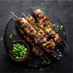 AeroVital Fry Kebab-Set | Zubehör | Edelstahl | 8 Spieße | Silber -Bestes Haushaltsgeräte Geschäft 10034577 yy 0003 ambient Klarstein AeroVital Fry Kebab Set