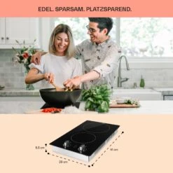 EasyCook Domino Keramikkochfeld 3000W Drehregler Schwarz -Bestes Haushaltsgeräte Geschäft 10034603 de 0006 usp