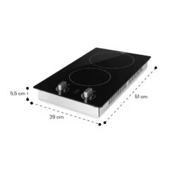 EasyCook Domino Keramikkochfeld 3000W Drehregler Schwarz -Bestes Haushaltsgeräte Geschäft 10034603 yy 0011 dimensions