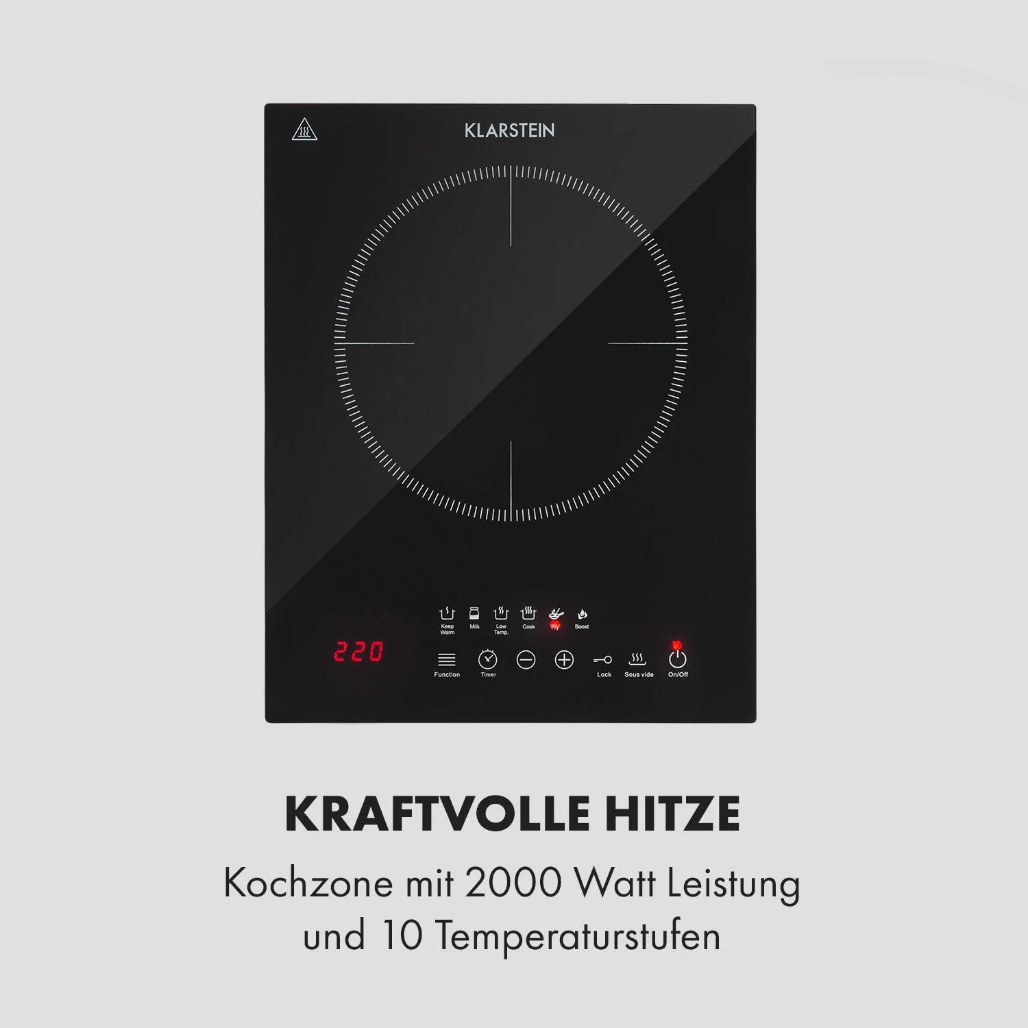 Cook N Roll Induktionskochfeld 2000W Timer 10 Stufen Bratenthermometer 5 Cook N Roll Induktionskochfeld 2000W Timer 10 Stufen Bratenthermometer – Bild 5