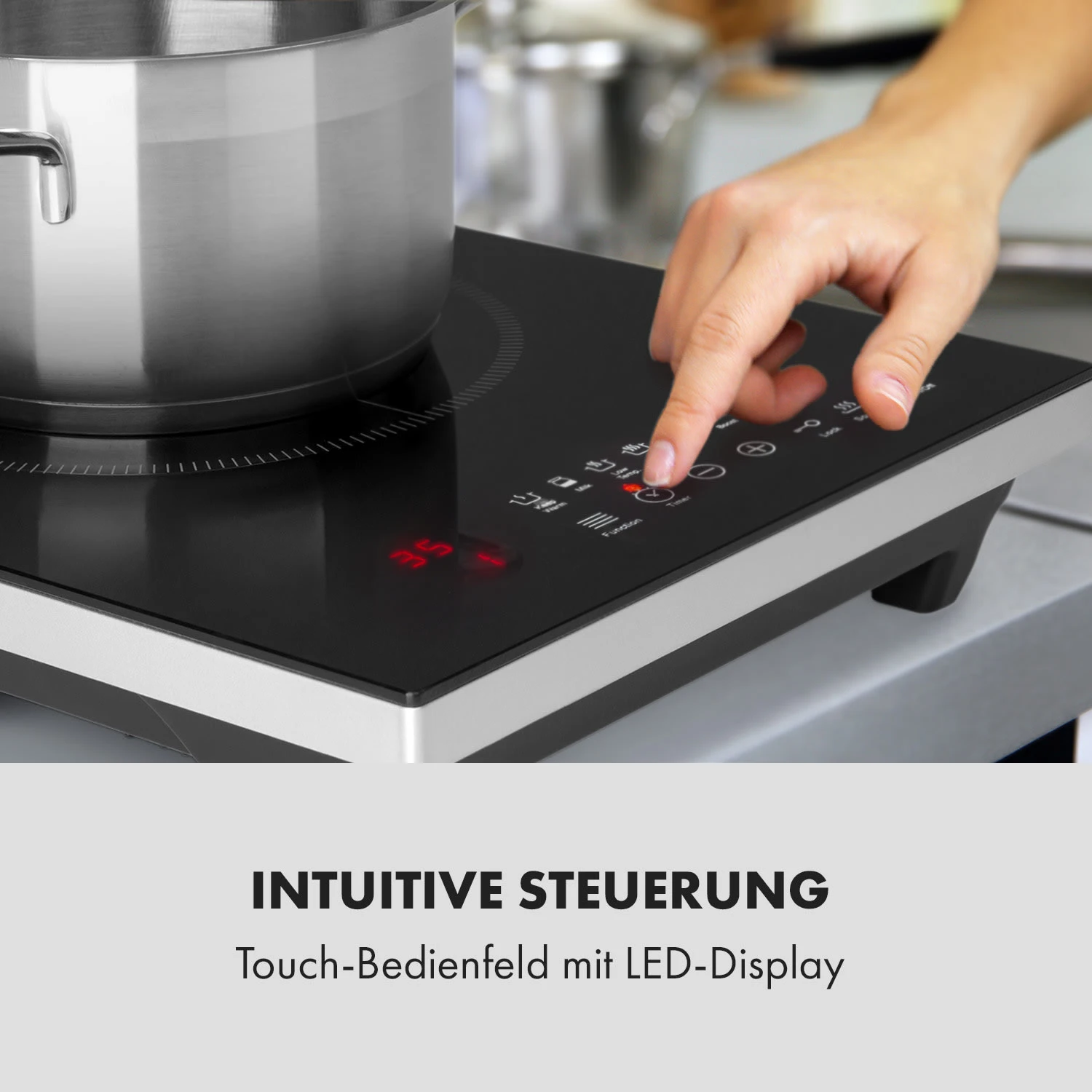 Cook N Roll Induktionskochfeld 2000W Timer 10 Stufen Bratenthermometer 6 Cook N Roll Induktionskochfeld 2000W Timer 10 Stufen Bratenthermometer – Bild 6