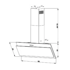 Alessia Dunstabzugshaube Kopffreihaube 350 M³/h Push Control Schwarz -Bestes Haushaltsgeräte Geschäft 10034717 yy 0009 logo Klarstein Alessia Dunstabzugshaube 90cm schwarz