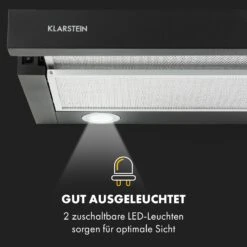 Viola Dunstabzugshaube Edelstahl 59,6 Cm 612m³/h EEK A Schwarz -Bestes Haushaltsgeräte Geschäft 10034863 de 0005 logo