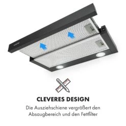 Viola Dunstabzugshaube Edelstahl 59,6 Cm 612m³/h EEK A Schwarz -Bestes Haushaltsgeräte Geschäft 10034863 de 0006 logo