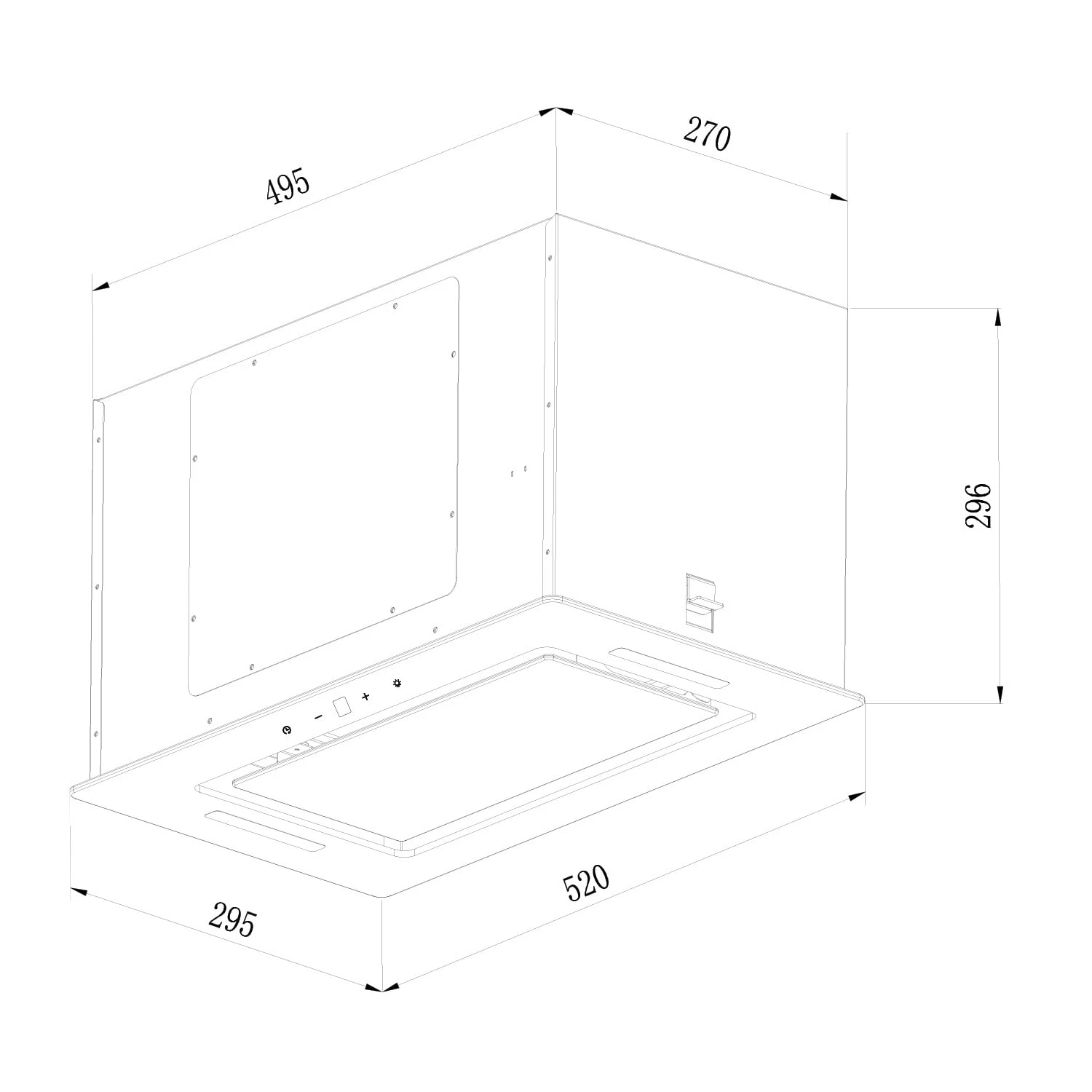 Hektor Eco Dunstabzugshaube Lüfterbaustein 52 Cm 566 M³/h Touch Glas 7 Hektor Eco Dunstabzugshaube Lüfterbaustein 52 Cm 566 M³/h Touch Glas – Bild 7