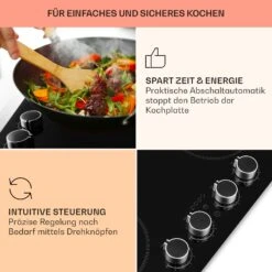 Kochheld 4-Zonen-Induktionskochfeld 6000W Dreh-Regler Glas Schwarz -Bestes Haushaltsgeräte Geschäft 10034947 de 0004 usp