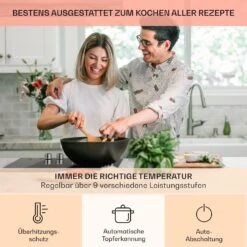 Kochheld 4-Zonen-Induktionskochfeld 6000W Dreh-Regler Glas Schwarz -Bestes Haushaltsgeräte Geschäft 10034947 de 0005 usp