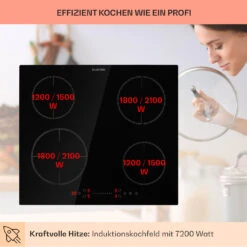Virtuosa EcoAdapt Induktionskochfeld 4 Zonen 7200W Glas Schwarz 10 Virtuosa EcoAdapt Induktionskochfeld 4 Zonen 7200W Glas Schwarz -Bestes Haushaltsgeräte Geschäft 10034948 de 0003 usp