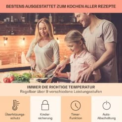 Virtuosa EcoAdapt Induktionskochfeld 4 Zonen 7200W Glas Schwarz 12 Virtuosa EcoAdapt Induktionskochfeld 4 Zonen 7200W Glas Schwarz -Bestes Haushaltsgeräte Geschäft 10034948 de 0005 usp