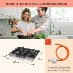 Alchemist 4 Zonen Gaskochfeld Aluminium-Brenner Glaskeramik Schwarz -Bestes Haushaltsgeräte Geschäft 10034969 de 0006 usp