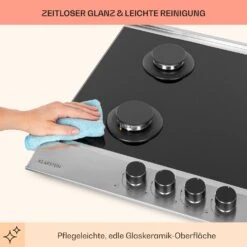 Alchemist 4 Zonen Gaskochfeld Aluminium-Brenner Glaskeramik Schwarz -Bestes Haushaltsgeräte Geschäft 10034969 de 0007 usp