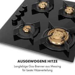 Goldflame 4 Gaskochfeld 4-flammig Messing-Brenner Glaskeramik Schwarz -Bestes Haushaltsgeräte Geschäft 10034972 de 0003 logo