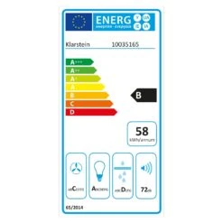 Barett Inselabzugshaube Ø35cm Umluft 558 M³/h LED Aktivkohlefilter -Bestes Haushaltsgeräte Geschäft 10035165 energy label