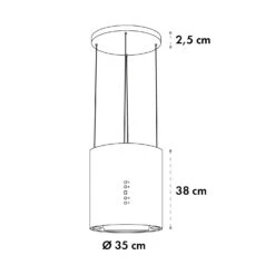 Barett Inselabzugshaube Ø35cm Umluft 558 M³/h LED Aktivkohlefilter -Bestes Haushaltsgeräte Geschäft 10035165 yy 0009 logo