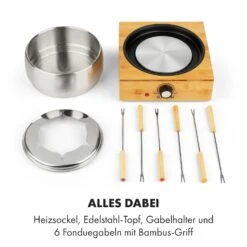 Bambus Fondue Edelstahl-Topf 800W -Bestes Haushaltsgeräte Geschäft 10035221 de 0004 logo