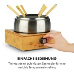 Bambus Fondue Edelstahl-Topf 800W -Bestes Haushaltsgeräte Geschäft 10035221 de 0005 logo